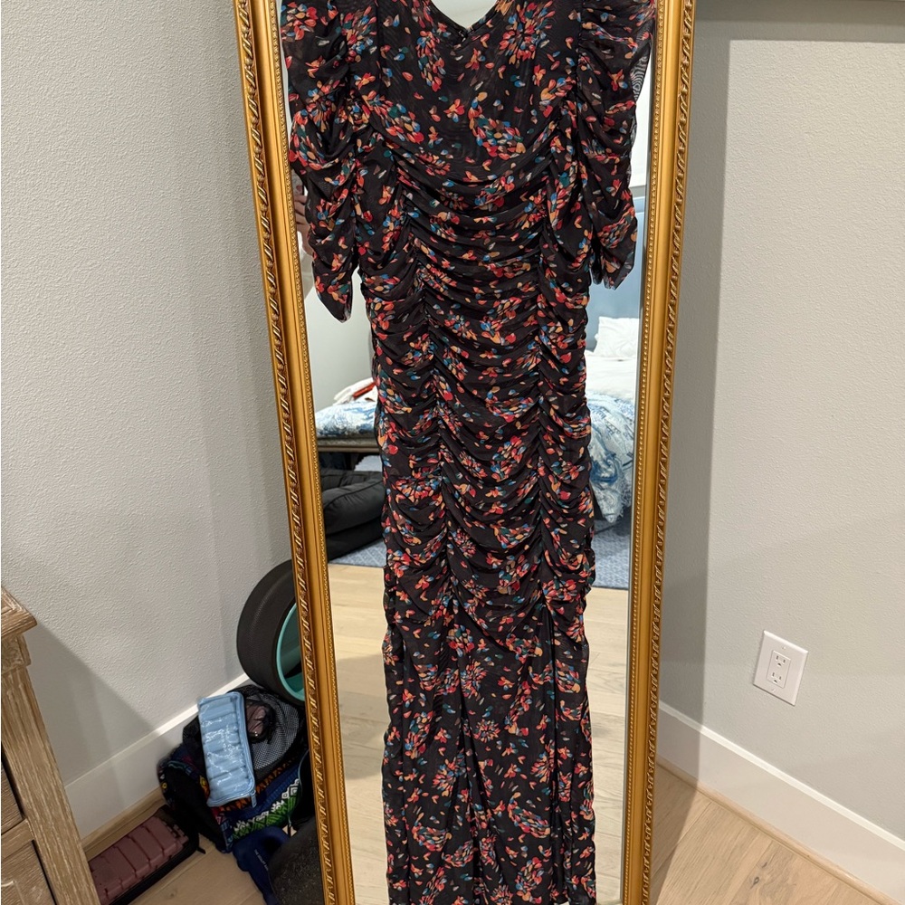 Floral Black Dress